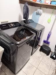 7.4 cu. ft. Smart Electric Dryer with Steam Sanitize+ in Brushed Black | Samsung Business US