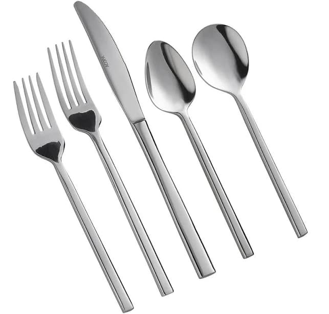 Acopa Phoenix 18/0 Stainless Steel Forged Flatware Set with Service for 12 - 60/Pack