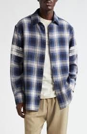 Golden Goose Journey Nolwenn Plaid Button-Up Overshirt | Nordstrom