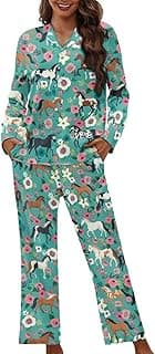 Button Down Pajamas Sets for Women Sleepwear Long Sleeve Loungewear