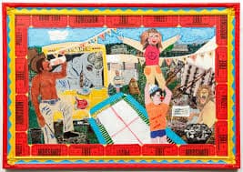 Jeff Zets painted collage The Side Show Circus sold at auction on 12th June | Concept Art Gallery