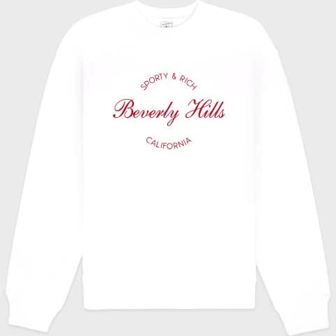 Sporty & Rich Beverly Script Crewneck