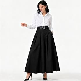 Women's Minimalist Full Swing Maxi A-Line Skirt