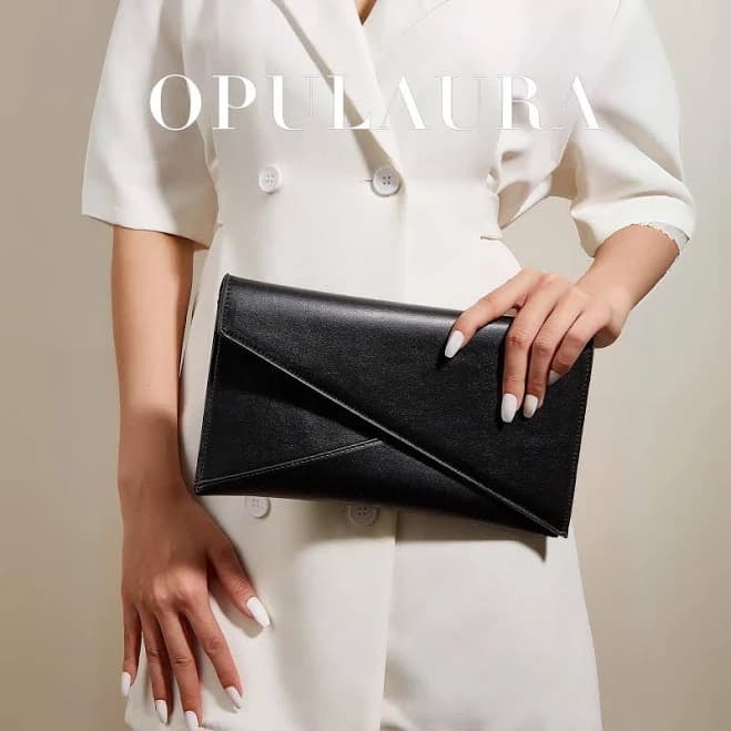 Envelope Clutch Bag with Chain Strap