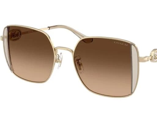 Coach Women's Horse And Carriage Metal Oversized Square Sunglasses