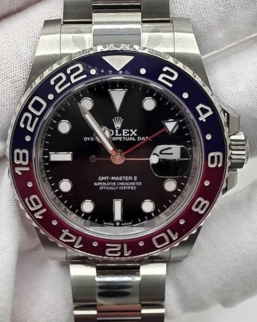 2025 Rolex GMT-Master II "Pepsi" 40MM Black Dial Oyster Bracelet (126710BLRO)