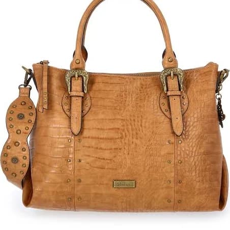 Jessica Simpson Women's Daphne Studded Faux Leather Satchel Handbag