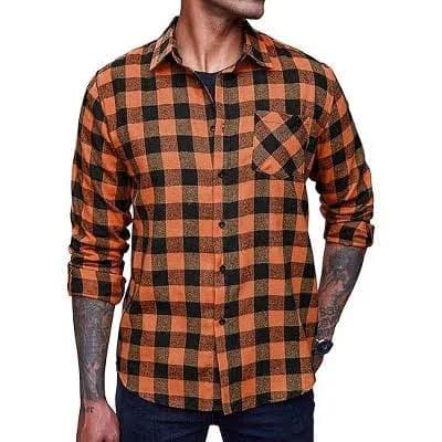 COOFANDY Men's Flannel Plaid Long Sleeve Button Down Shirt