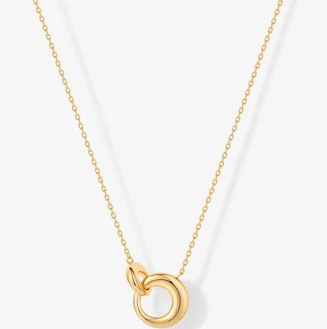 PAVOI Women's Circle Link Pendant Necklace