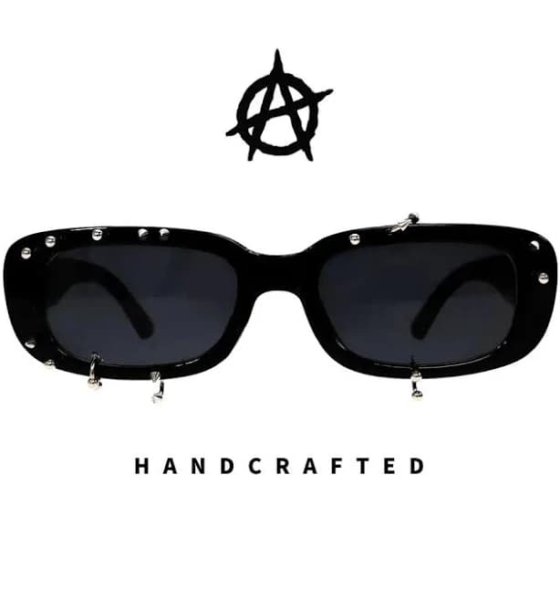 Pierced Thick Frame Glasses