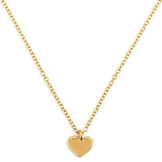 Dainty Gold Heart Charm Necklace