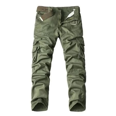 Men's Relaxed Fit Multi-Pocket Cotton Cargo Pants