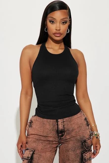 Fashion Nova Sleeveless High Neck Bodysuit