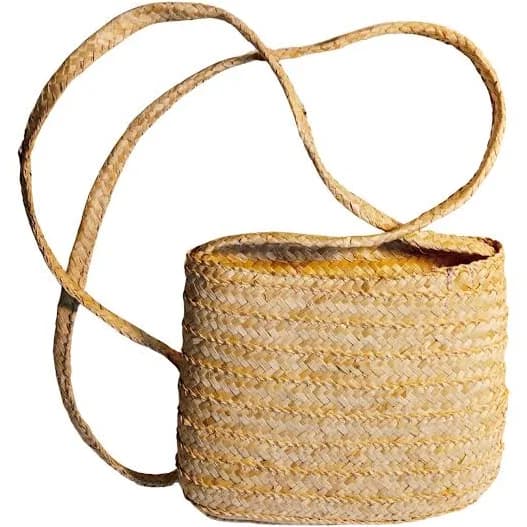Handmade Handwoven Straw Crossbody Purse