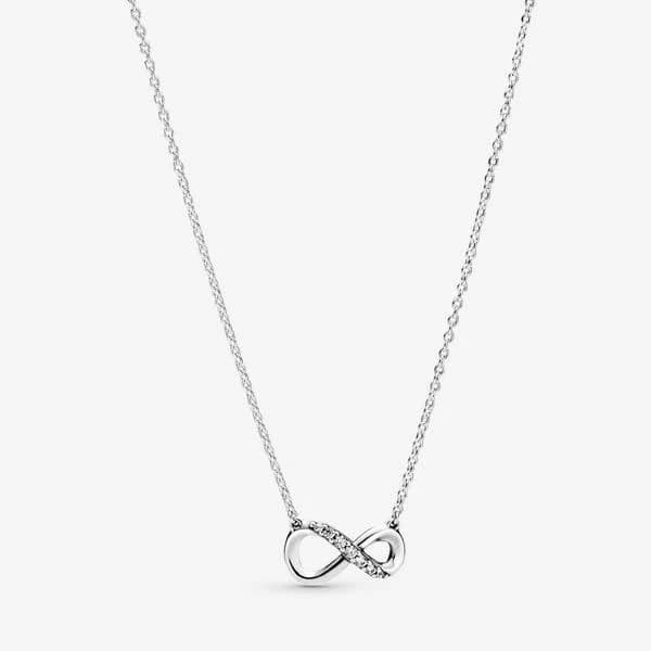 Pandora Sterling Silver Sparkling Infinity Collier Necklace