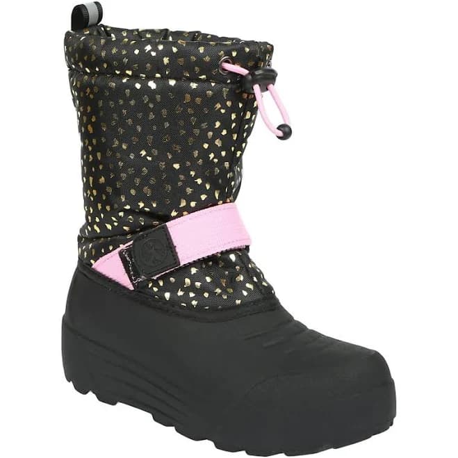 Girls' Frosty Insulated Winter Snow Boot In Black/ Pink