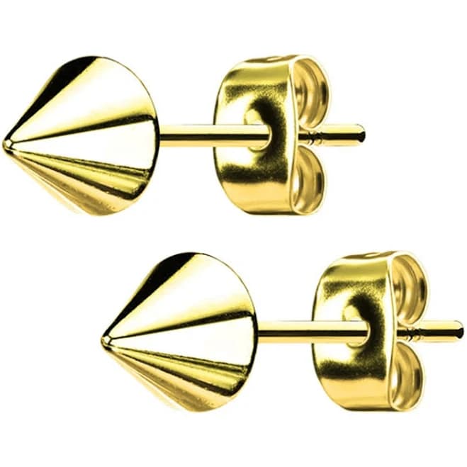 Gold PVD Spike Earrings