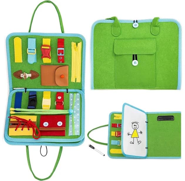 Montessori Busy Board Doodle Board for Toddlers