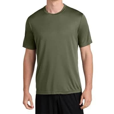 Men's Crew Neck Active T-Shirt with High visible Sun Protection