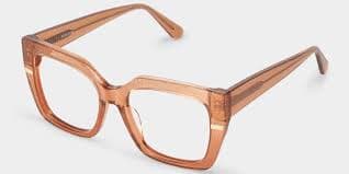 Mavis Square Clear Orange Glasses Frames For Women | ZEELOOL