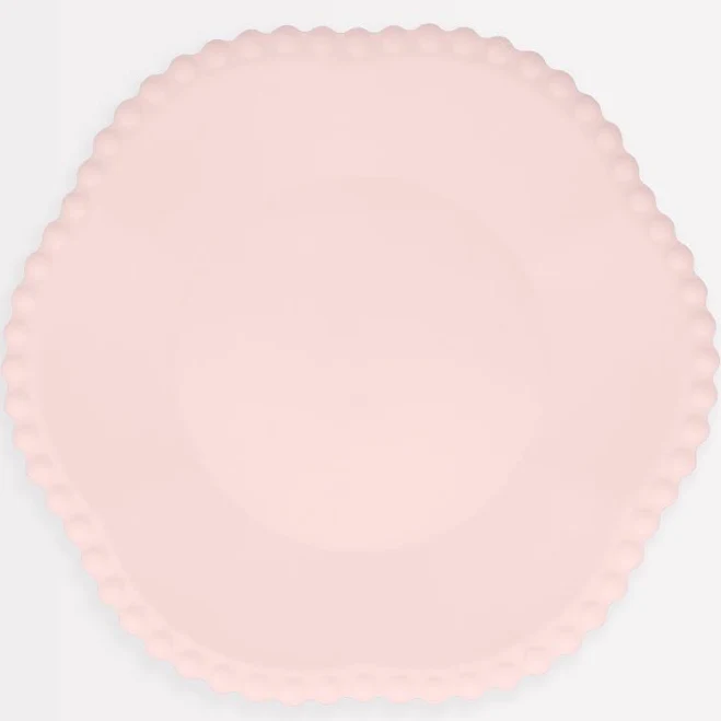 Meri Meri Cream Dot Edged Flower Compostable Dinner Plates