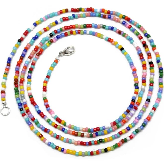 1.5mm Seed Bead Necklace in Yellow Gold Filled