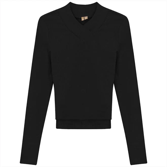 Cropped V Neck Tee