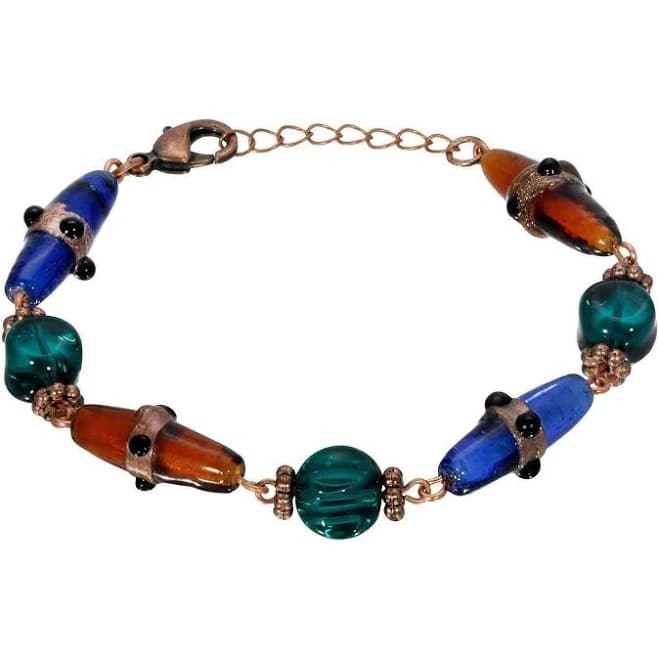 Bohemian Copper Tone Beaded Bracelet