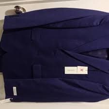 Calvin Klein Slim Fit Blue Suit Jacket & Pants