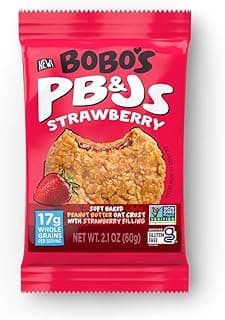 Bobo's Strawberry PB&J, Gluten Free, Non-GMO, Whole Grain Oats | Snack Bars | On-the-Go | Made with Simple Ingredients