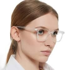 Amazon.com: MARE AZZURO Women's Computer Reading Glasses Blue Light Blocking Readers 0 100 125 150 175 200 225 250 275 300 350 400 500 600 (Transparent, 3.5) : Health & Household