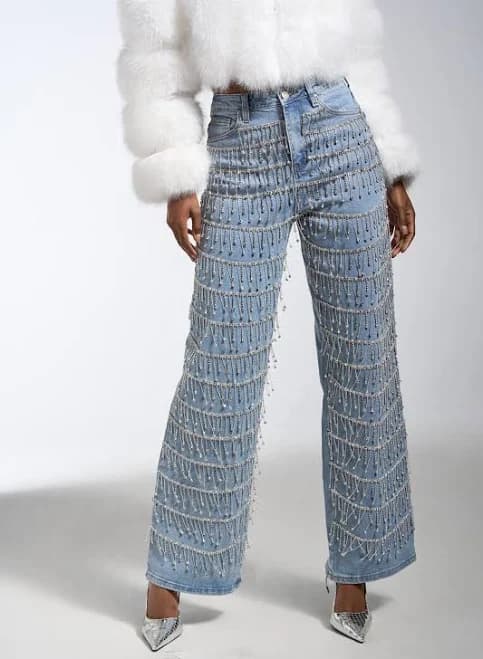 Akira Drip Drip Embellished Denim