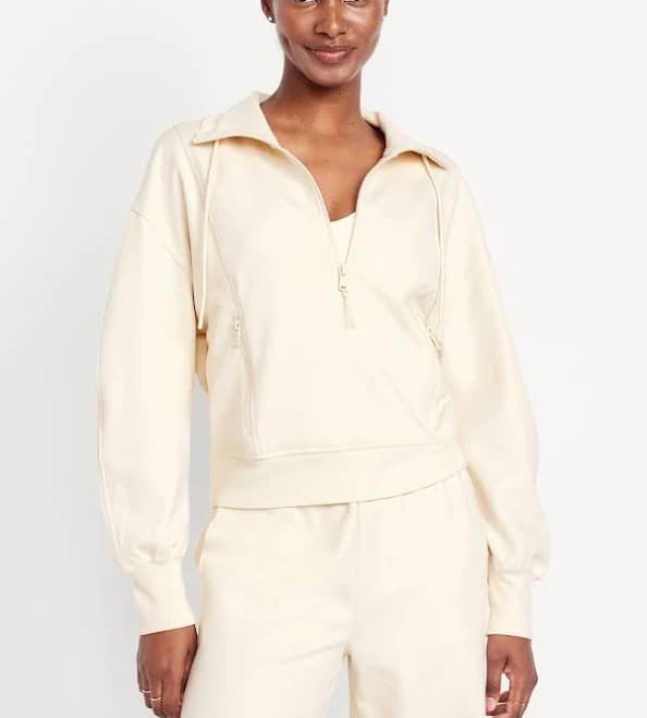 Old Navy Women's Dynamic Fleece Half-Zip Sweatshirt
