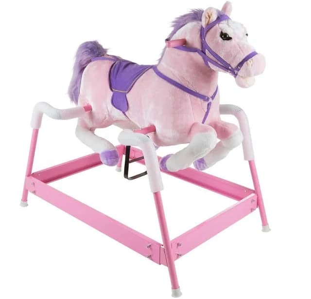 Happy Trails Spring Rocking Horse Plush Ride-On Toy