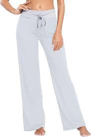 Amazon.com: Mr.Brilliant Alice Blue Women's Long Pajama Lounge Pants，Casual Stretch Yoga Pants，Drawstring Bottoms Pants Wide Leg XS : Clothing, Shoes & Jewelry