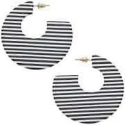 Roxy Retro Pinstripe Hoop Earrings
