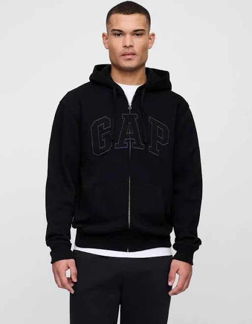 Gap Men's Relaxed Gap Logo Zip Hoodie