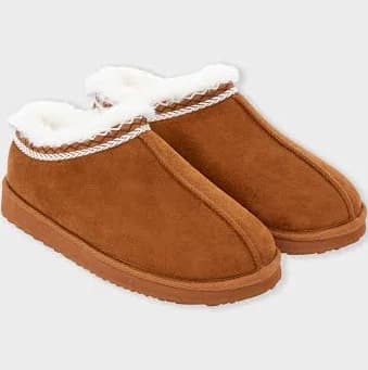 Etam Gaddy Plush Mule Slippers