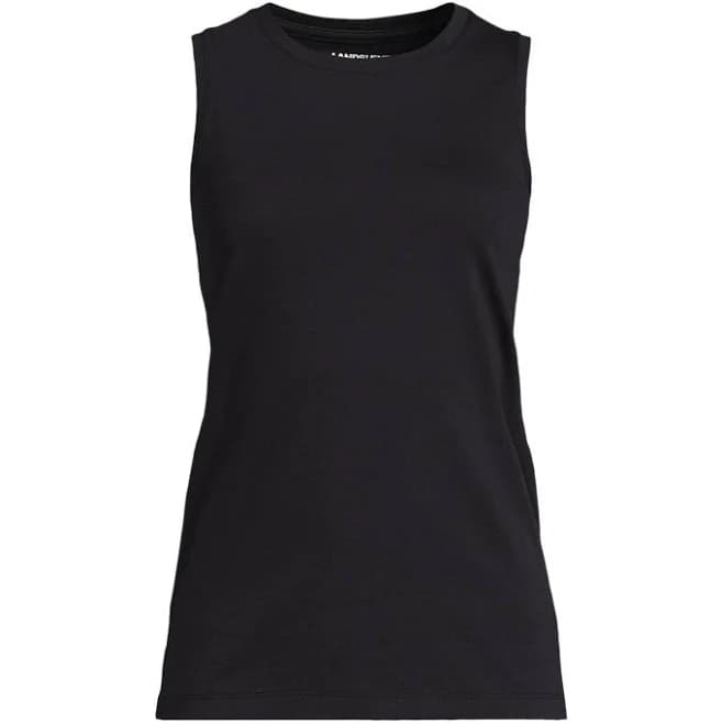 Lands' End Women's Petite Supima Cotton Crew Neck Tank