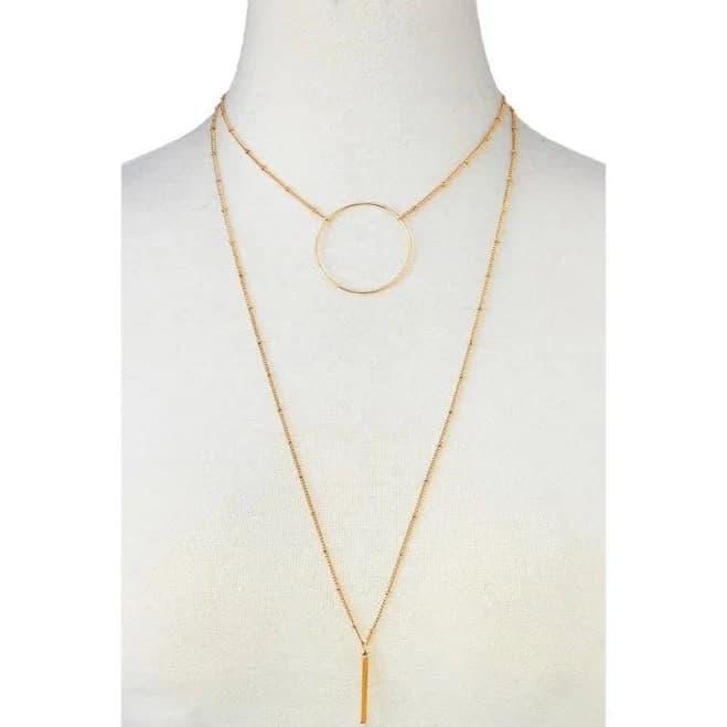 Layered Circle Bar Pendant