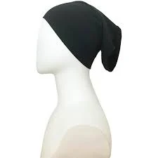 Black Tube Hijab Undercap - Rayon Fabric