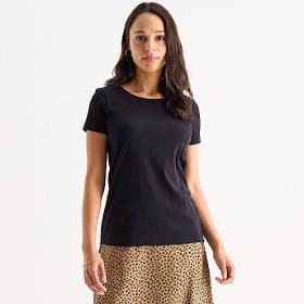 St. John's Bay Women's Crew Neck Short Sleeve T-Shirt