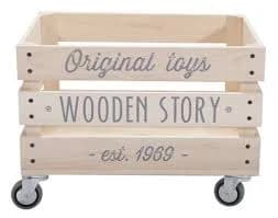 On Wheels Slatted Storage Crate