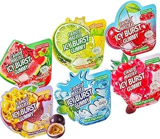Candy Master Peelable Fruit Gummies mixed flavor 6Pack, 6 Flavors Fun to Peel, Chewy Texture, Halal-Certified Holiday Gifts