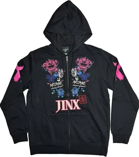 Arcane Jinx Icons Embroidered Zippered Hoodie Box Lunch Exclusive Size