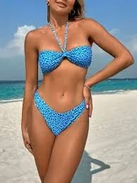 Samiol Women's Leopard Print Bikini Set