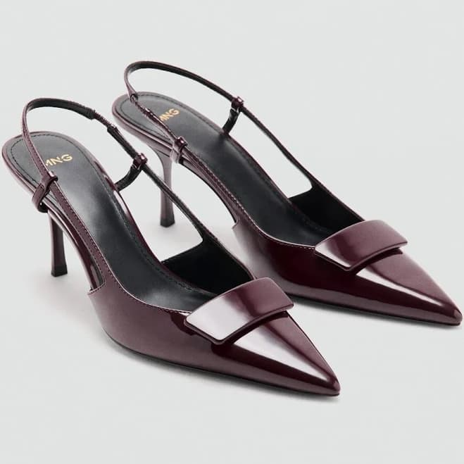 MANGO Women's Patent Heeled Shoes