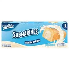 Marinela Submarines Vanilla Creme Filled Snack Cakes