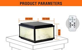 12in Columns and Pillars Solar Post Lights, Outdoor Patio Post Lights Hardwired | eBay