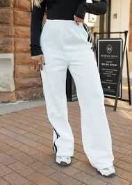 Reese Ivory & Black Track Pants
